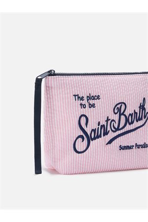 Aline Seersucker Pochette Stripes MC2 SAINT BARTH | Pochette | ALI004900376L